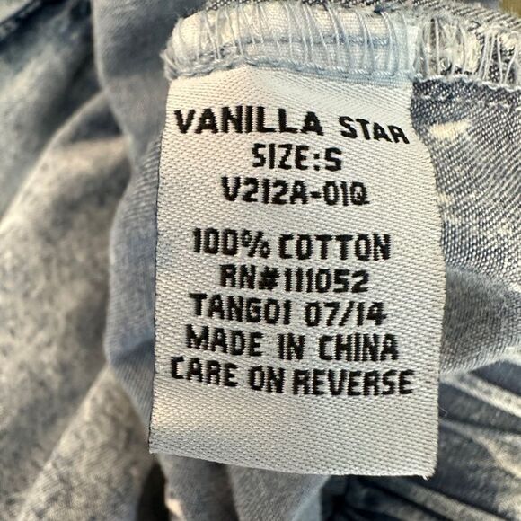 Vanilla Star Drawstring Waistband  Pull On Jeans Size S No Pockets Acid Wash - Picture 9 of 12